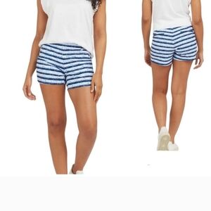 Striped Blue and White Women's Shorts